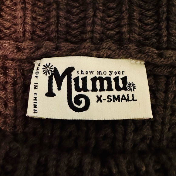 EUC Show Me Your MuMu Ada Tahitian Pearl Studded Wool Oversized Pullover Sweater - Picture 10 of 12